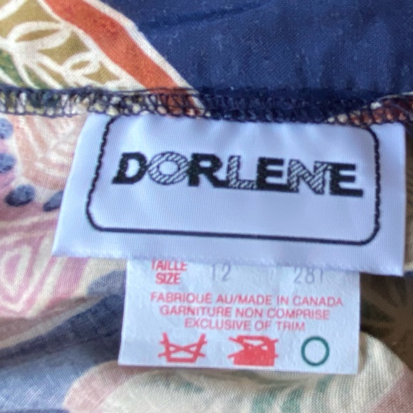 Vintage flowy lightweight folksy print midi skirt - Picture 13 of 14